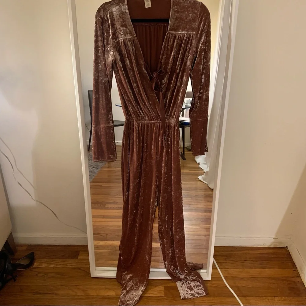 Hot as hell HAH velvet jumpsuit size S BD - Picture 7 of 11